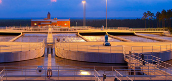 Exterior of a water treatment plant
