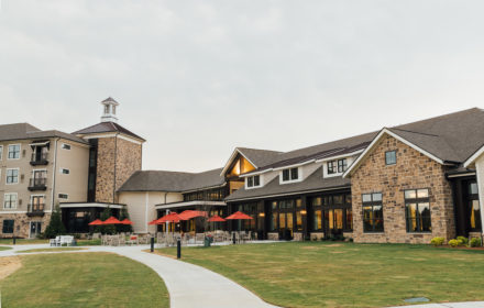 Exterior of a multi-story continuing care retirement community