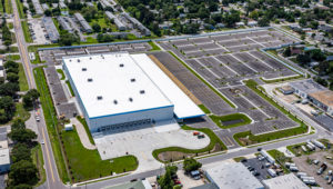 aerial exterior of amazon distribution facility