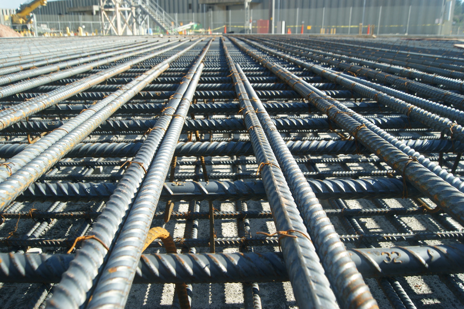 Cask storage pad pre-pour - rebar