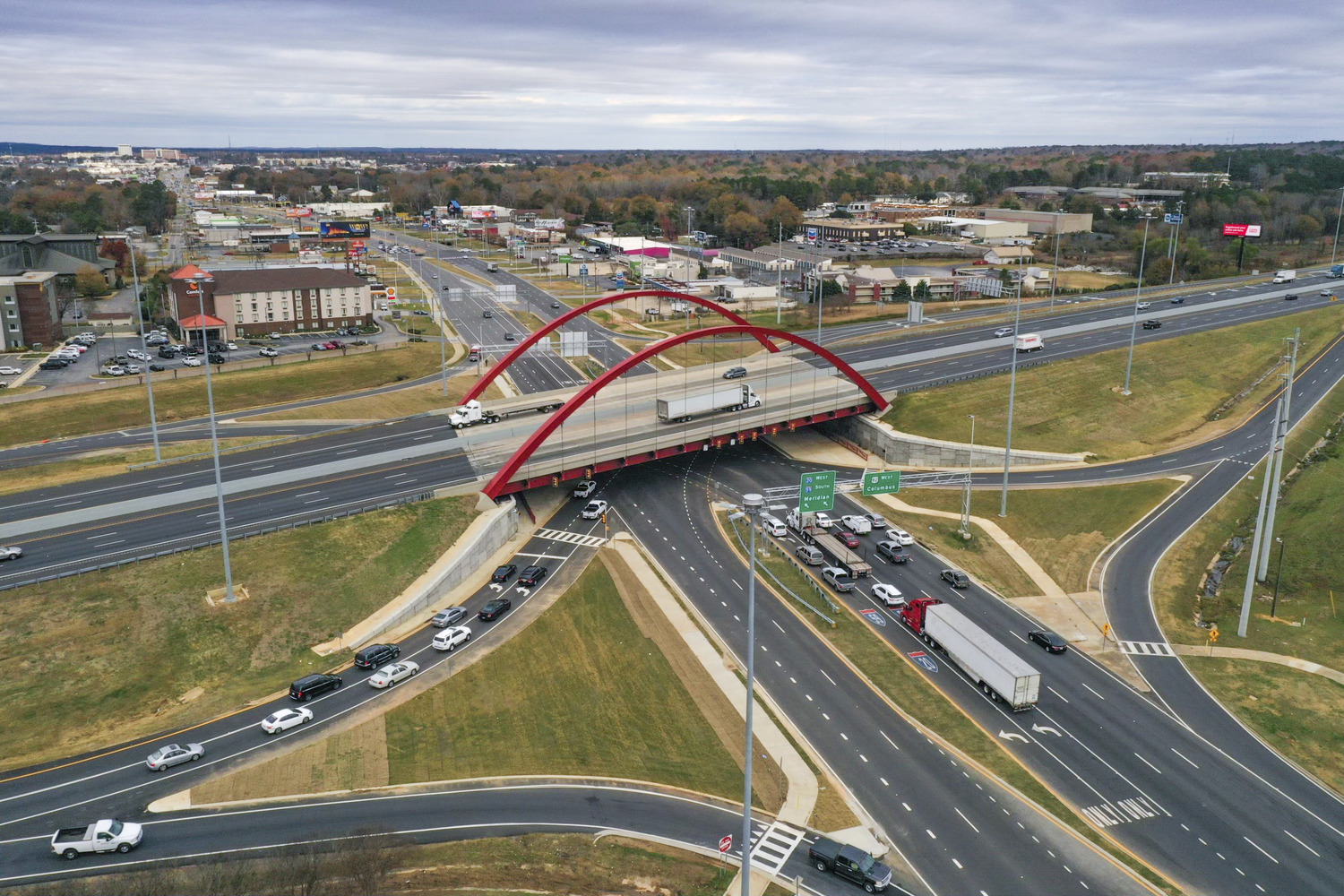 Completed arches and SPUI intersection