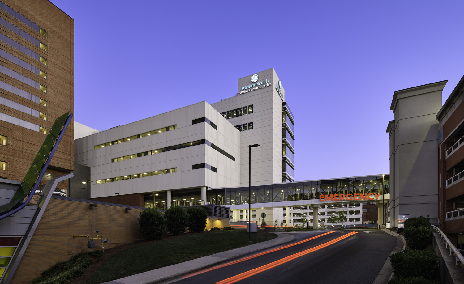 Final images of the Julie Ann Freischlag Tower in Winston-Salem on the Atrium Health Wake Forest Baptist campus.  

Please note, photos cannot be used for advertising. 