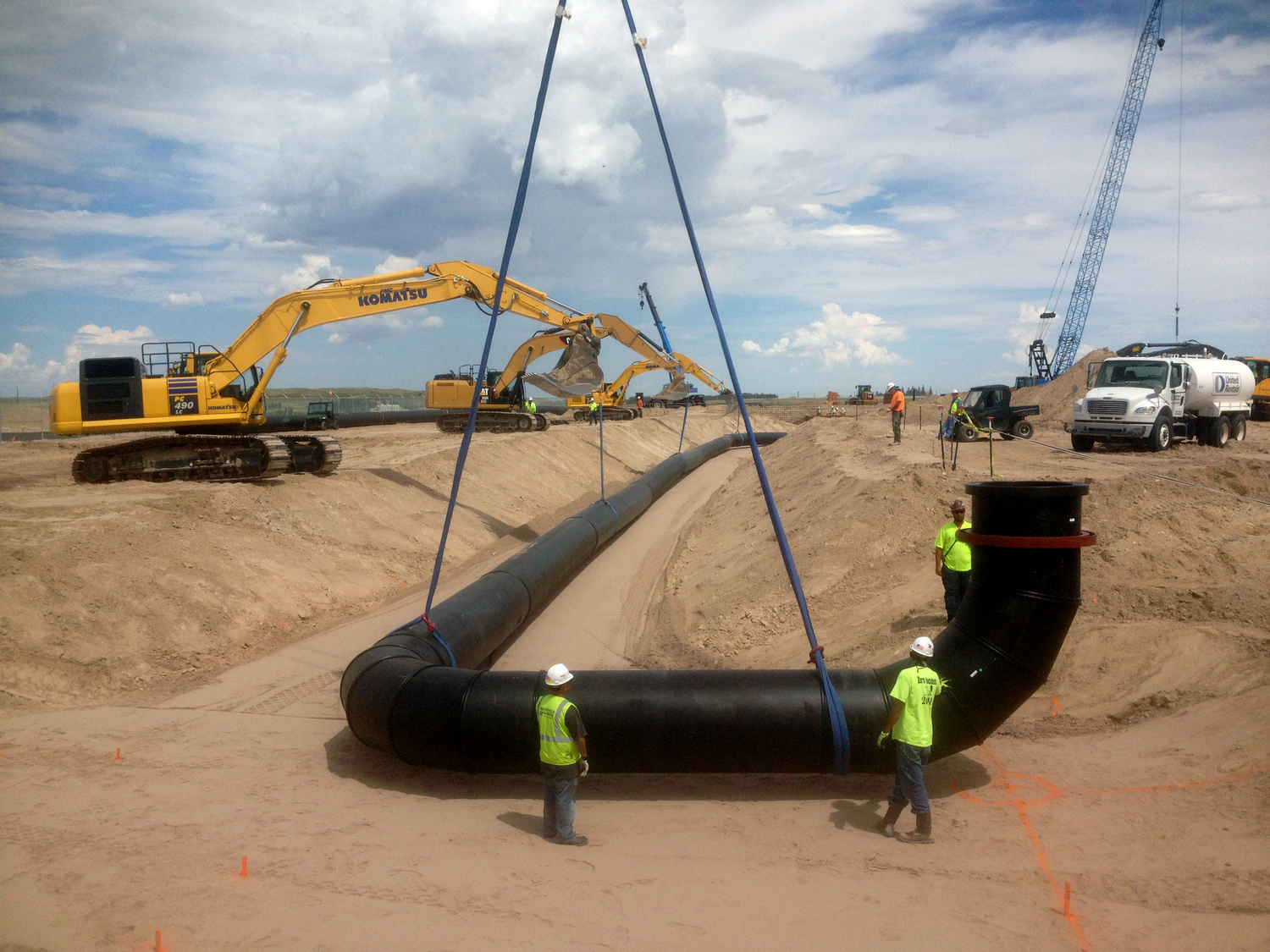 underground pipe installation