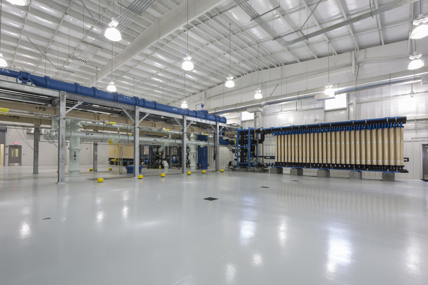 PALL, filtration equipment, epoxy floor, manifold