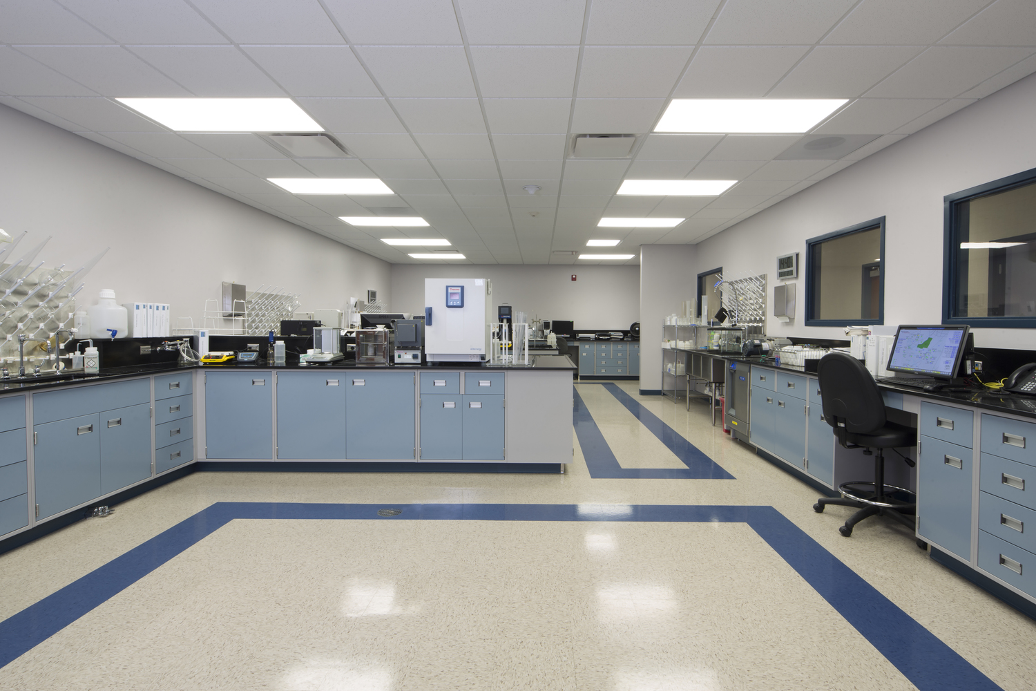 casework, NYCOM, testing lab, laboratory