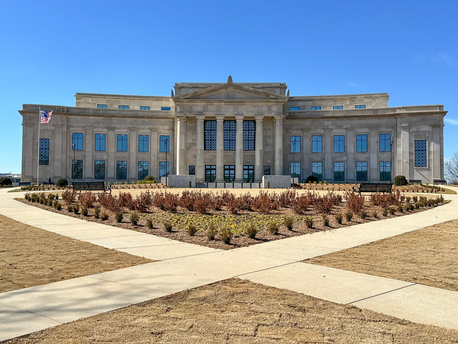 6200 limestone pieces in the exterior of the building