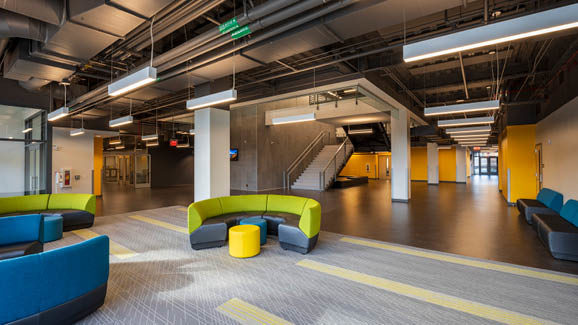 Kennesaw State University Academic Learning Center lobby seating
