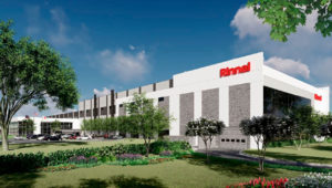 Rendering of the exterior of a manufacturing facility