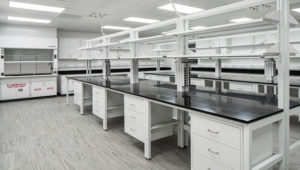 Interior rendering of a laboratory space.
