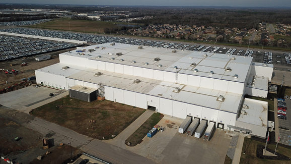 industrial plant aerial shot
